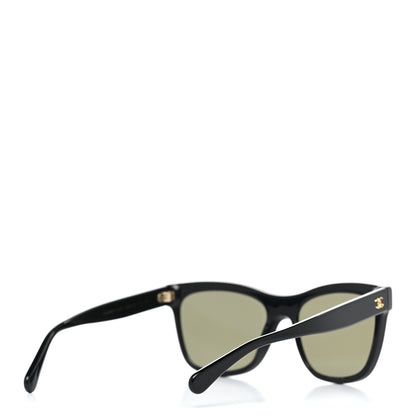 Chanel Acetate Logo Shield Sunglasses 5418 Black 4 of 9