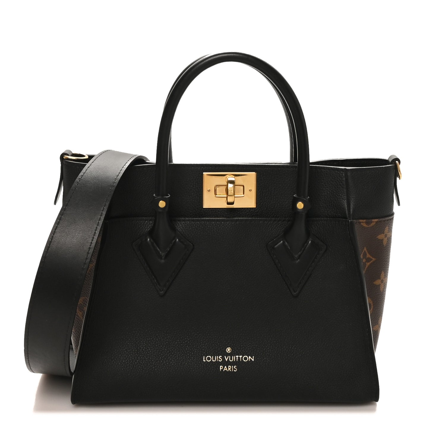 Calfskin Monogram On My Side PM Black