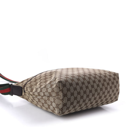 Gucci Monogram Web Medium Flat Messenger Bag Brown 4 of 10