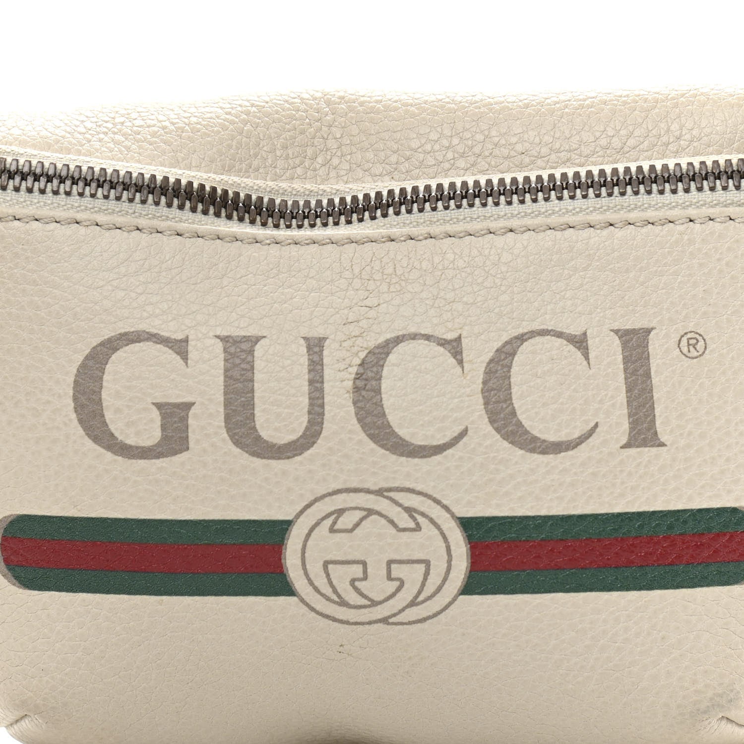 Gucci Grained Calfskin Small Logo Belt Bag White 8 of 12