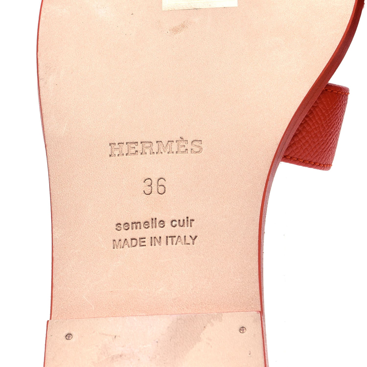 Hermes Epsom Oran Sandals 36 Orange Poppy 8 of 10