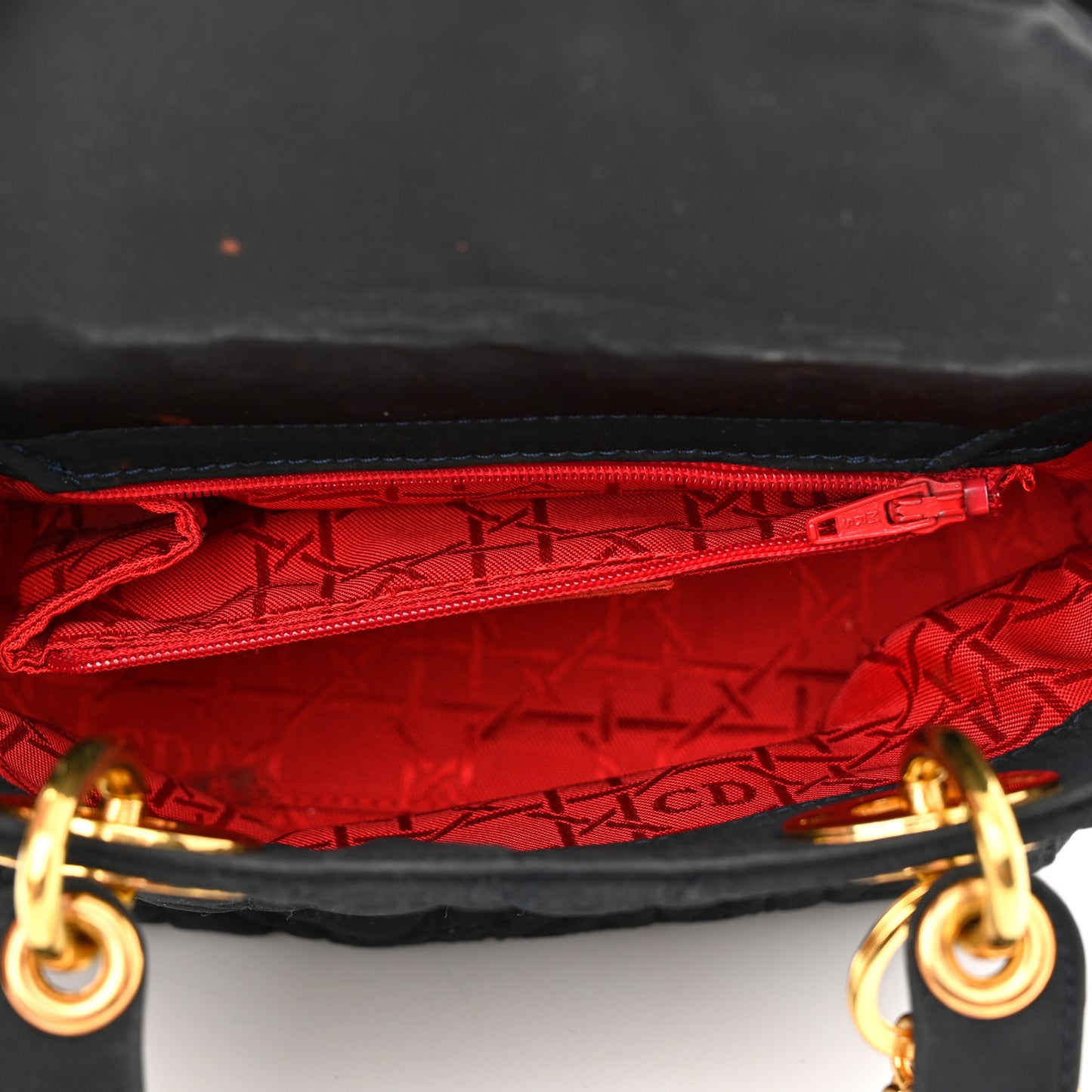 Nylon Cannage Mini Lady Dior Black