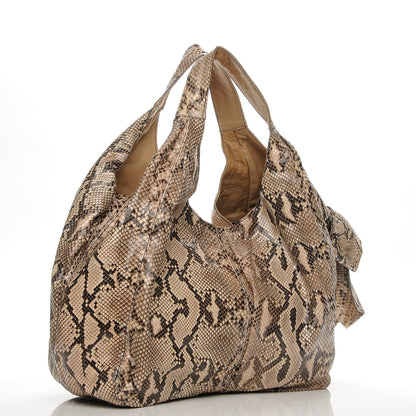Valentino Garavani Python Large Nuage Hobo Beige 3 of 6