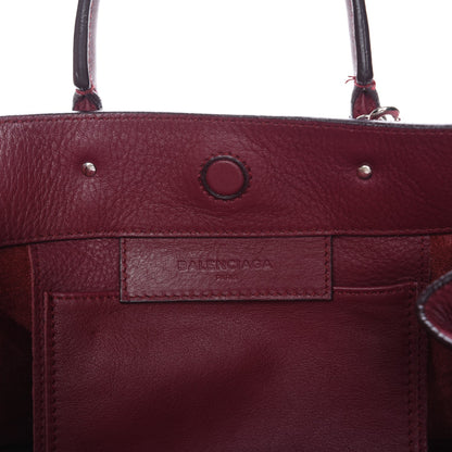 Balenciaga Veau Papier A6 Zip Around Tote Rouge Pourpre 7 of 11