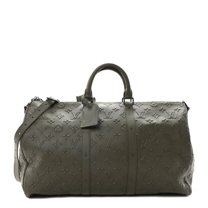 Louis Vuitton Monogram Seal Keepall Bandouliere 50 Khaki 1 of 9