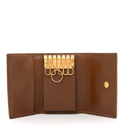 Gucci GG Supreme Monogram Horsebit 1955 6 Key Holder Case Beige Ebony Brown Sugar 5 of 8