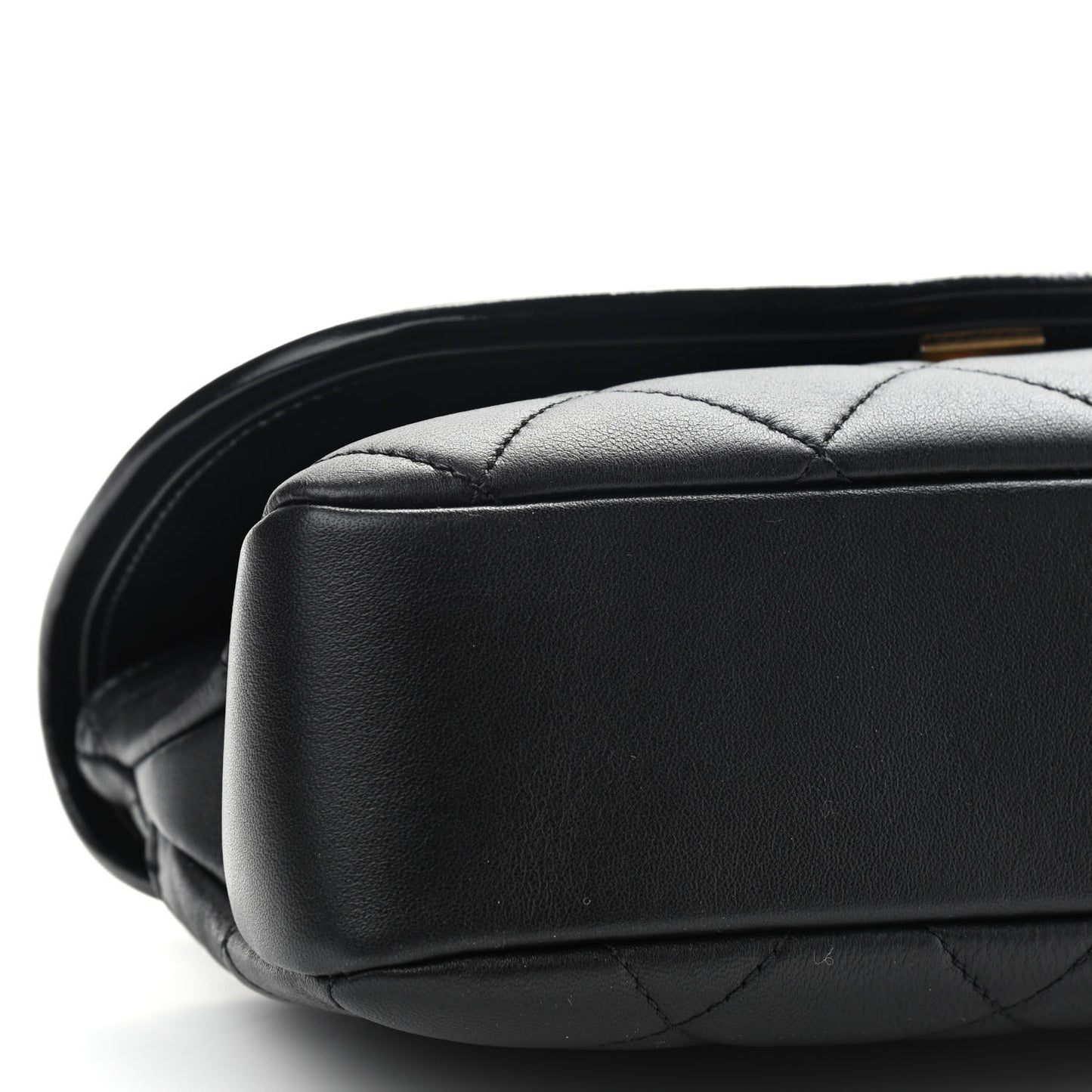 Lambskin Quilted Small La Parisienne Top Handle Flap Black