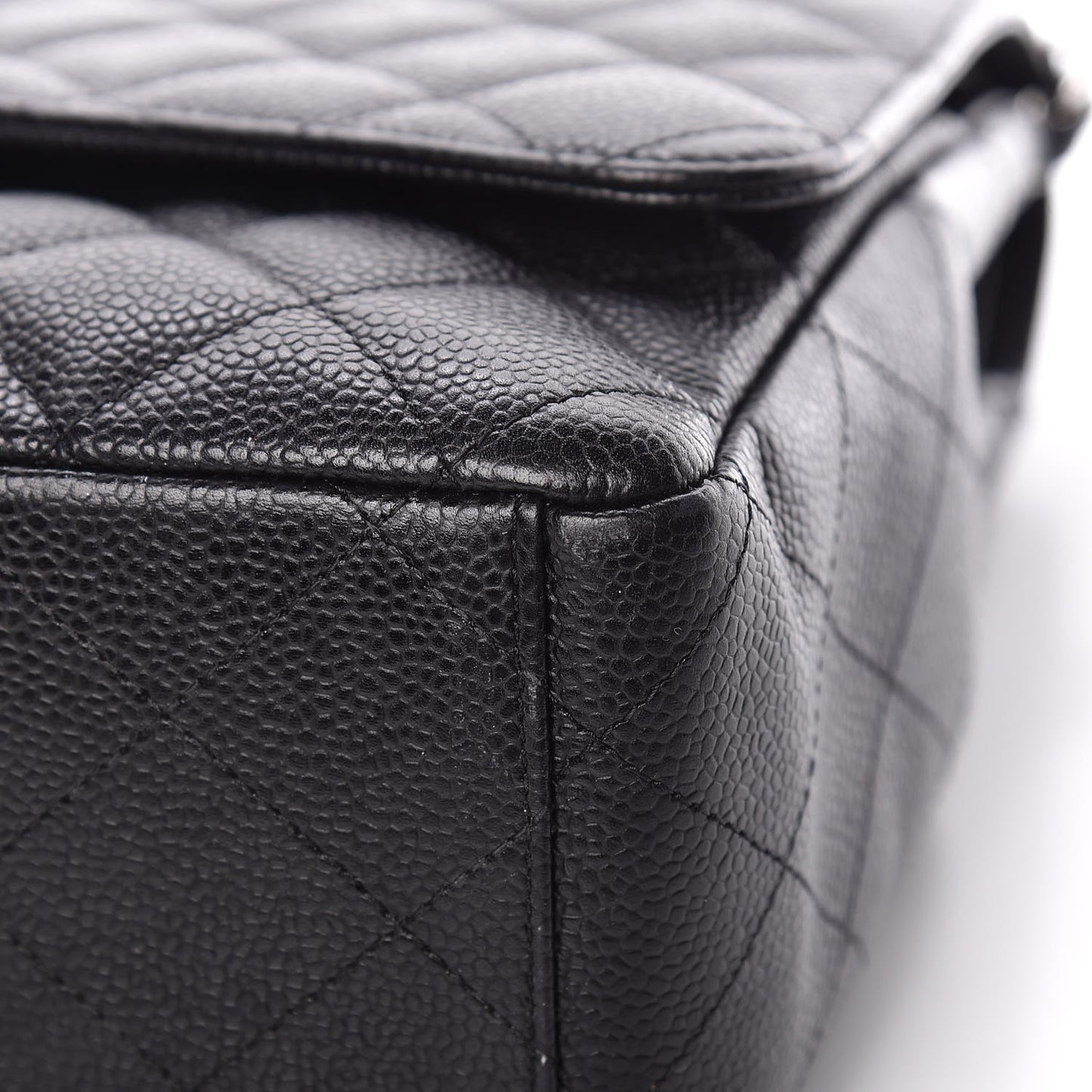 Caviar Quilted Maxi Double Flap Black