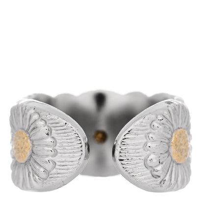 Buccellati Sterling Silver Gold Vermeil Diamond Blossoms Daisy Color Eternelle Ring 53 6.25 3 of 4