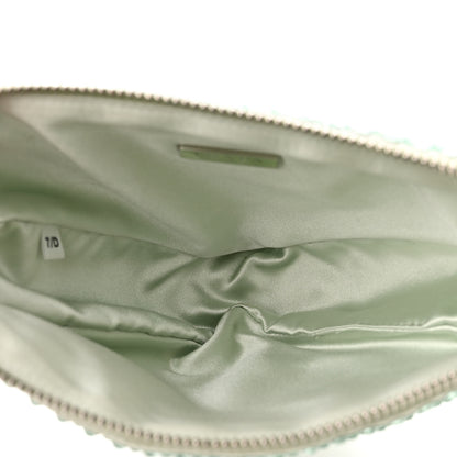 Prada Satin Crystal Triangle Pouch Acqua 5 of 10