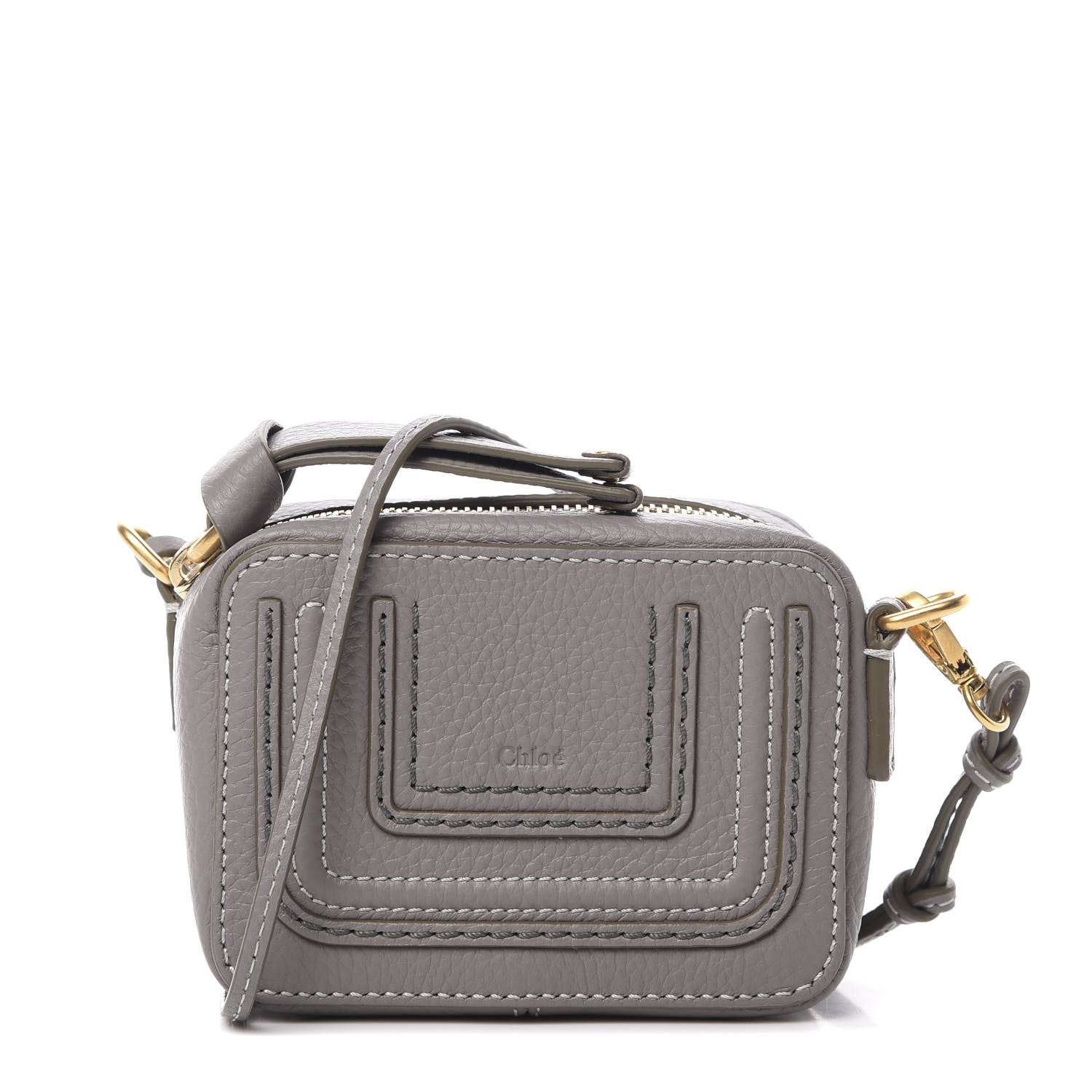 Chloe Calfskin Mini Marcie Crossbody Bag Cashmere Grey 1 of 12