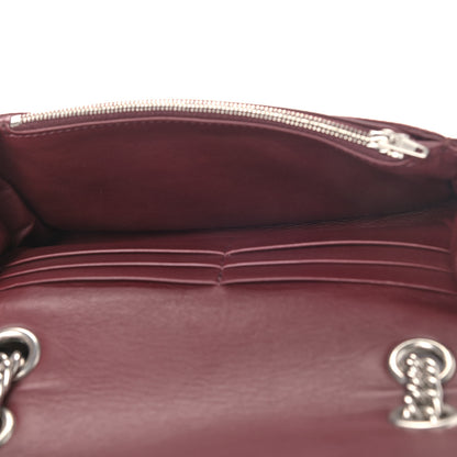 Balenciaga Nylon Jacquard Diagonal Logo Small Scarf Lock Chain Shoulder Bag Rouge Bordeaux Black Beige 4 of 4