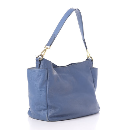 Prada Vitello Daino Double Pocket Hobo Cobalto 3 of 14