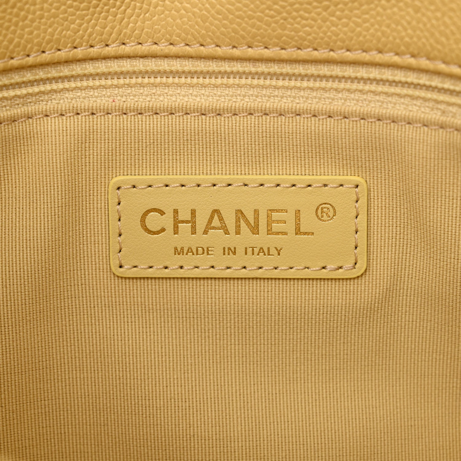 Chanel Shiny Caviar Quilted Large Chain Melody Flap Yellow 6 of 11