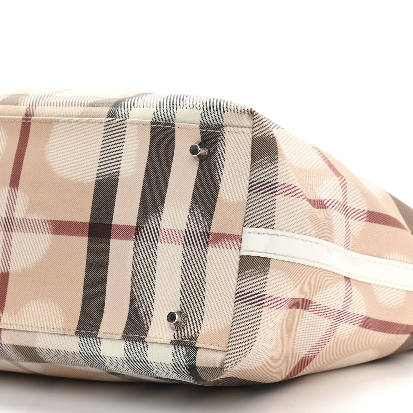 Supernova Check Hearts Small Nickie Tote White