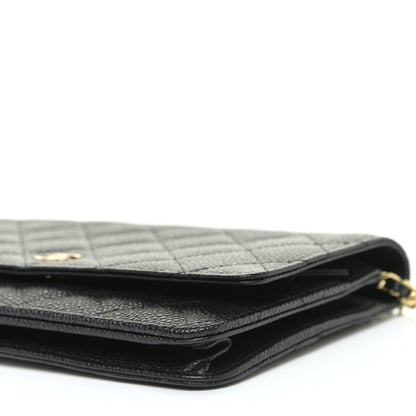 Chanel Caviar Quilted Wallet On Chain WOC Black 6 of 14