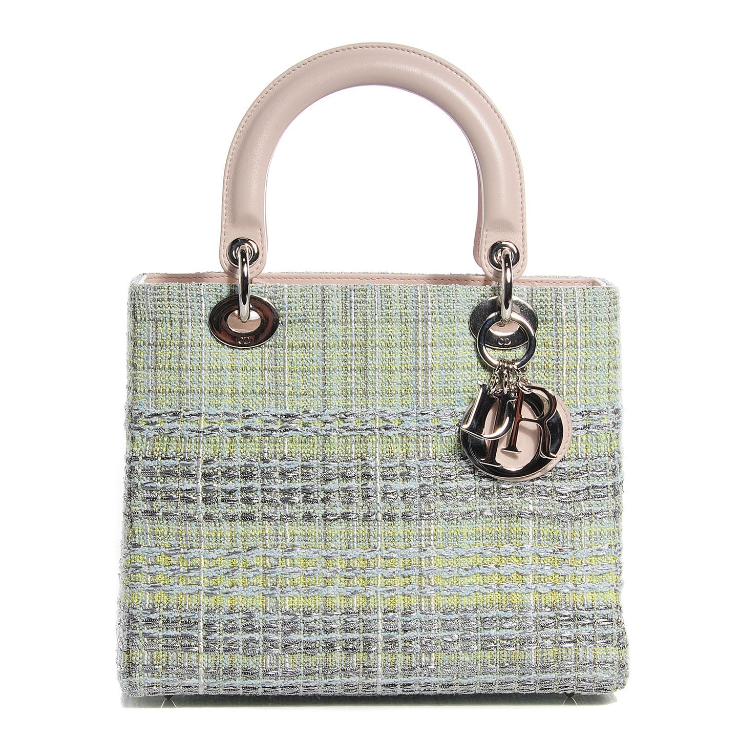 Tweed Medium Lady Dior Pink Green