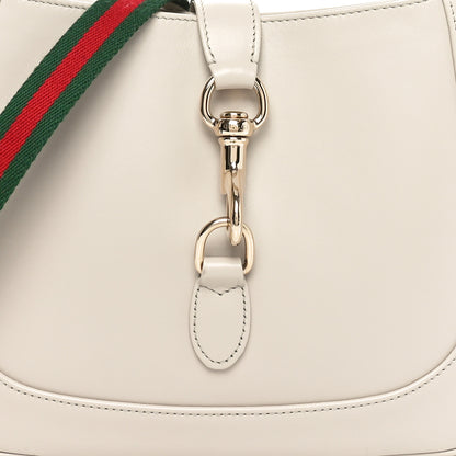 Gucci Ancora Calfskin Web Small Jackie Shoulder Bag Light Grey 8 of 10