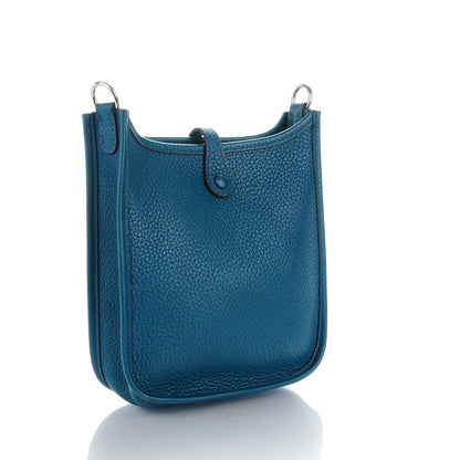 Hermes Taurillon Clemence Evelyne TPM Colvert Turquoise 3 of 7