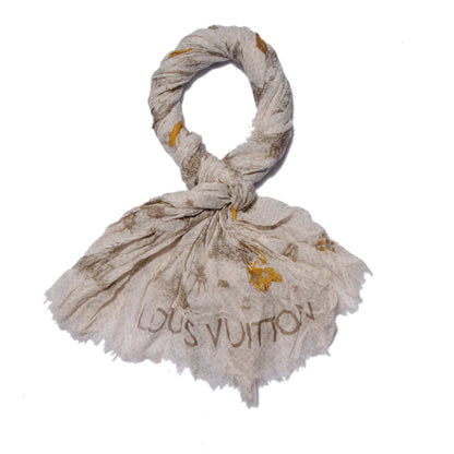 Louis Vuitton Cotton Linen Toile Etole De Louis Pareo Beige 1 of 8