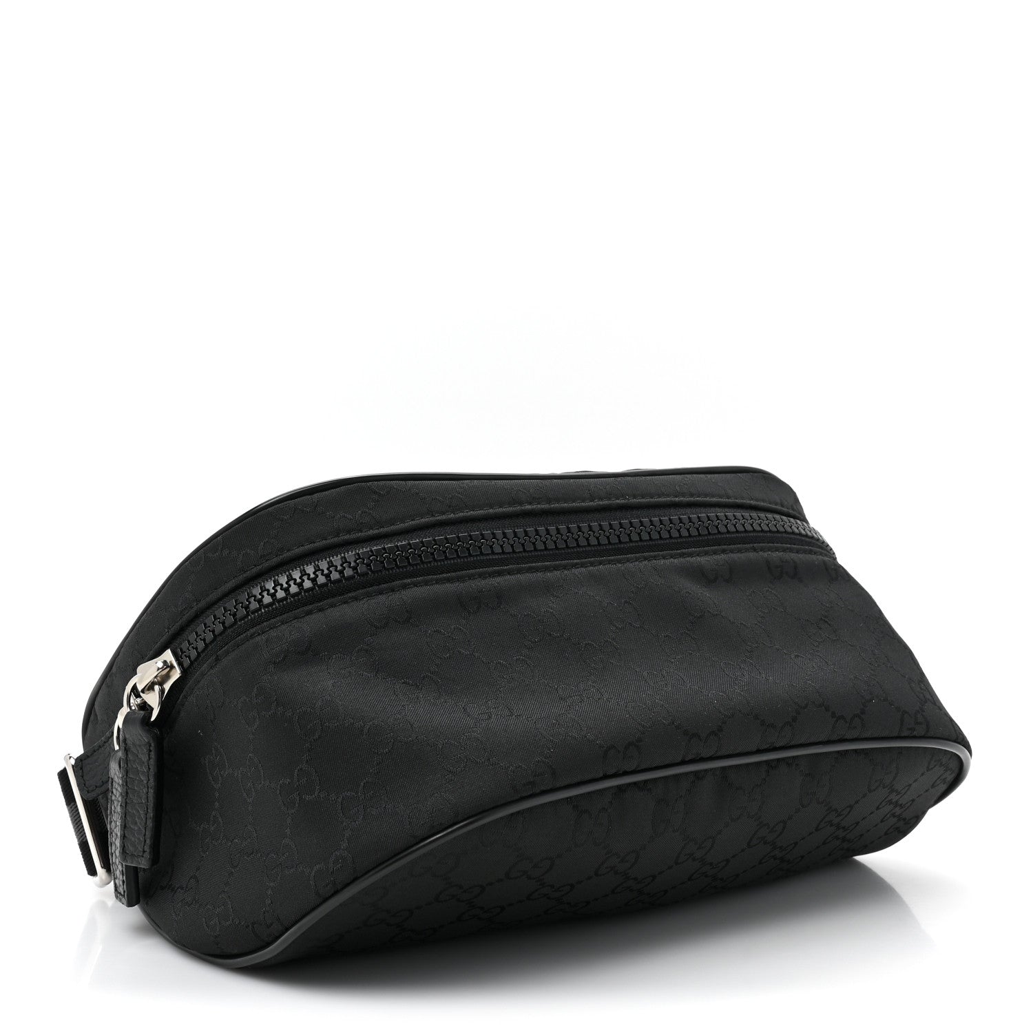 Gucci Nylon Monogram Fanny Pack Belt Bag Black 4 of 12