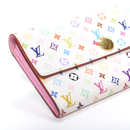 Louis Vuitton Monogram Multicolor Sarah Wallet White Litchi 5 of 10