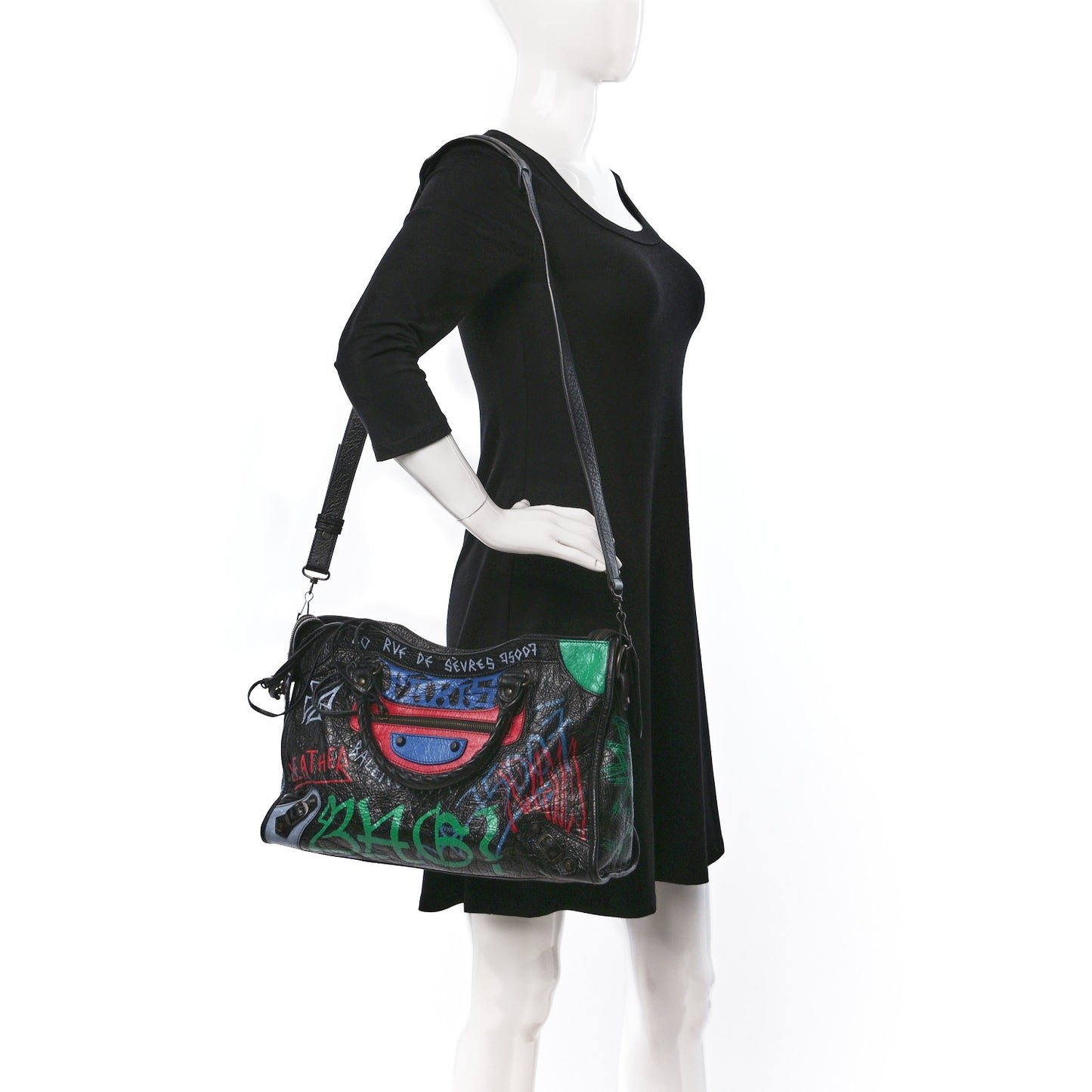 Agneau Graffiti All Over Classic Hardware City Black Vert Rouge