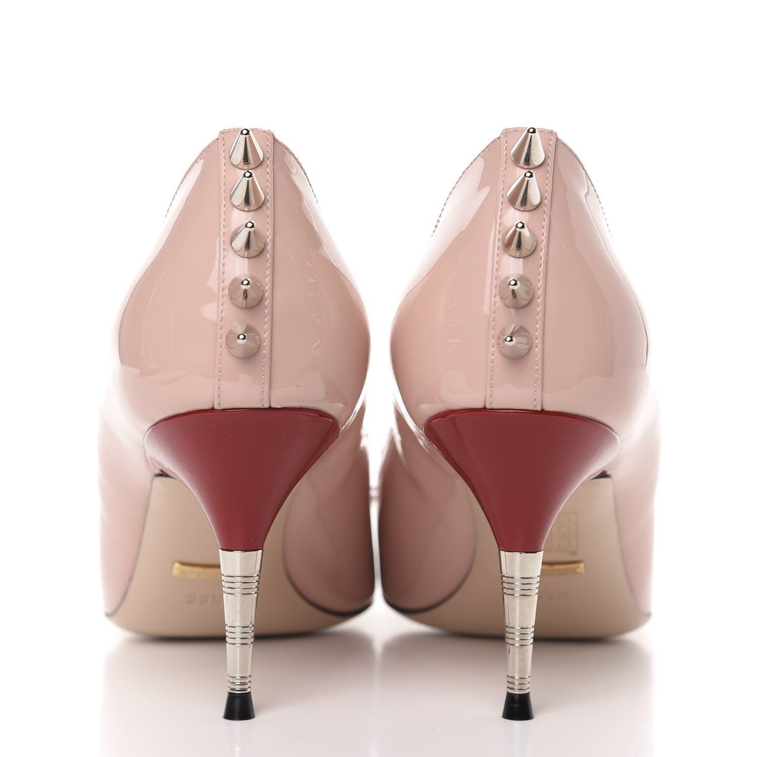 Gucci Patent GG Bow Sadie Spike Mid Heel Pumps 39.5 Perfect Pink 6 of 10