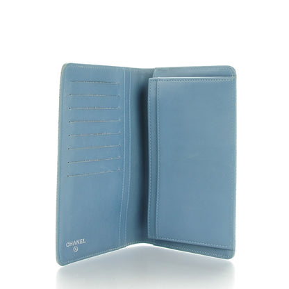 Chanel Caviar Timeless CC Yen Wallet Light Blue 5 of 8
