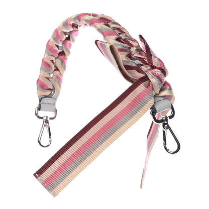 Fendi Calfskin Ribbon Lace Up Bow Mini Strap You Grey Pink 1 of 5