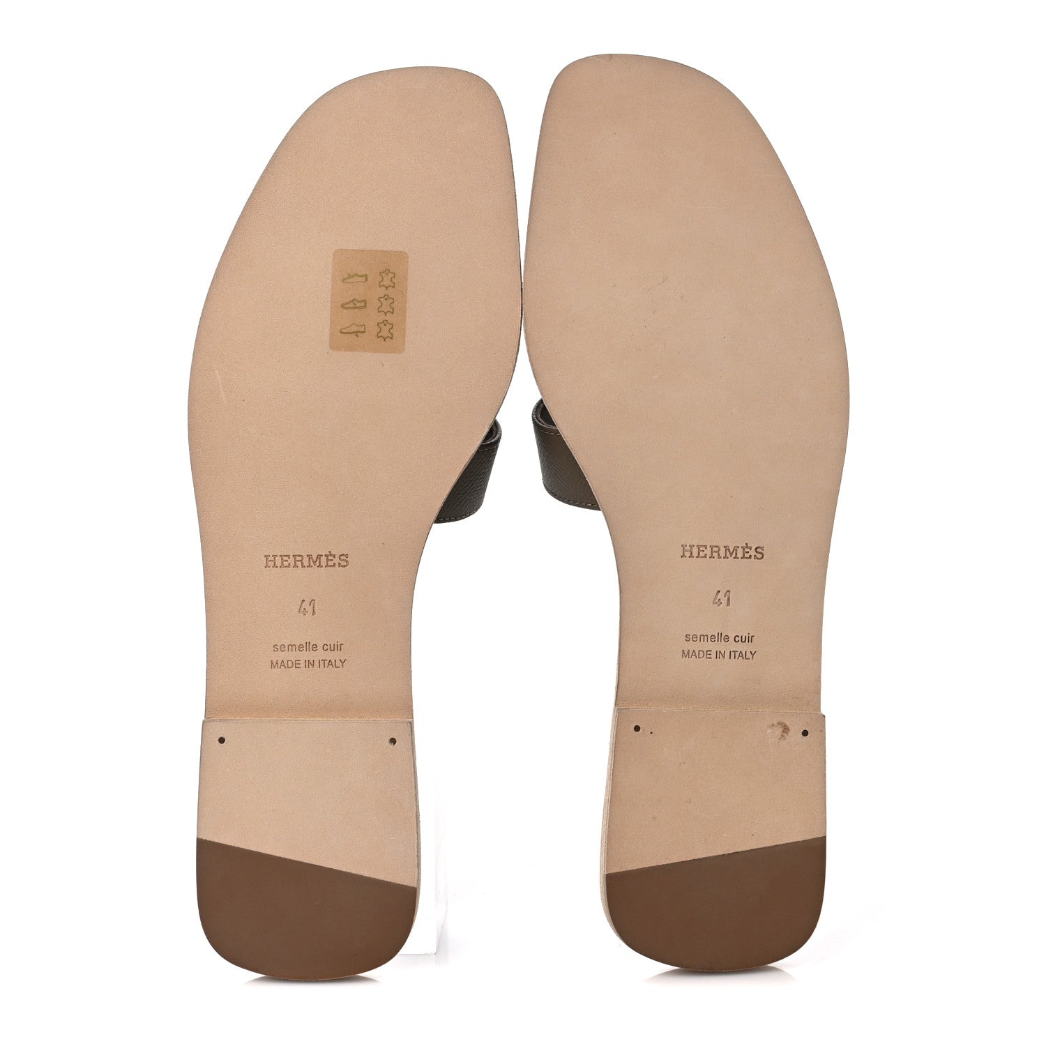 Hermes Epsom Oran Sandals 41 Etoupe 5 of 9