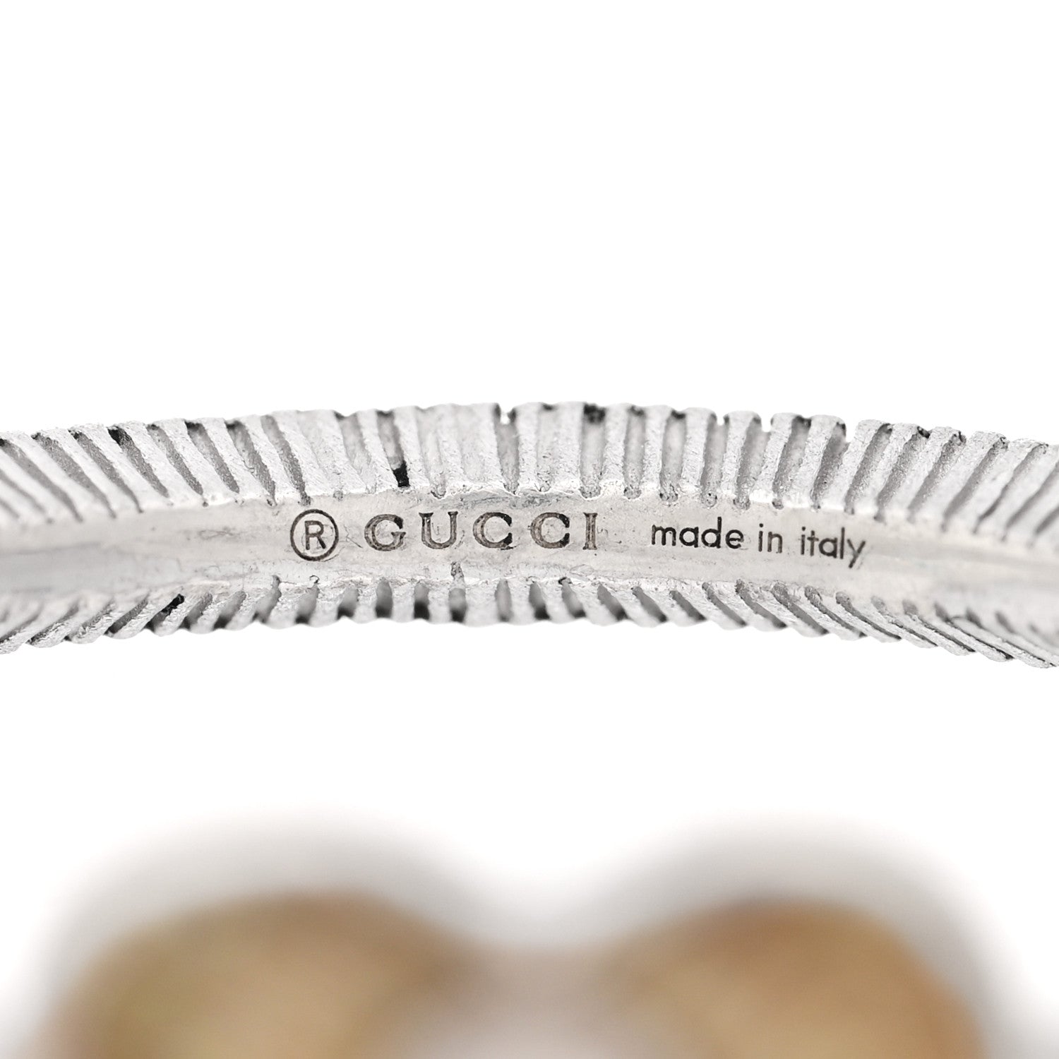 Gucci Sterling Silver Enamel GG Heart Ring 53 6.25 Iridescent
