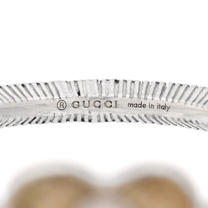 Gucci Sterling Silver Enamel GG Heart Ring 53 6.25 Iridescent 4 of 4