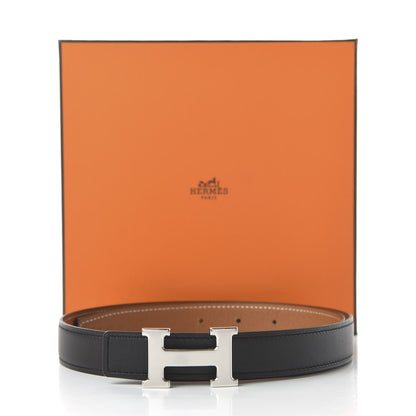 Hermes Box Epsom 24mm Mini H Belt 80 Black Gold 6 of 6