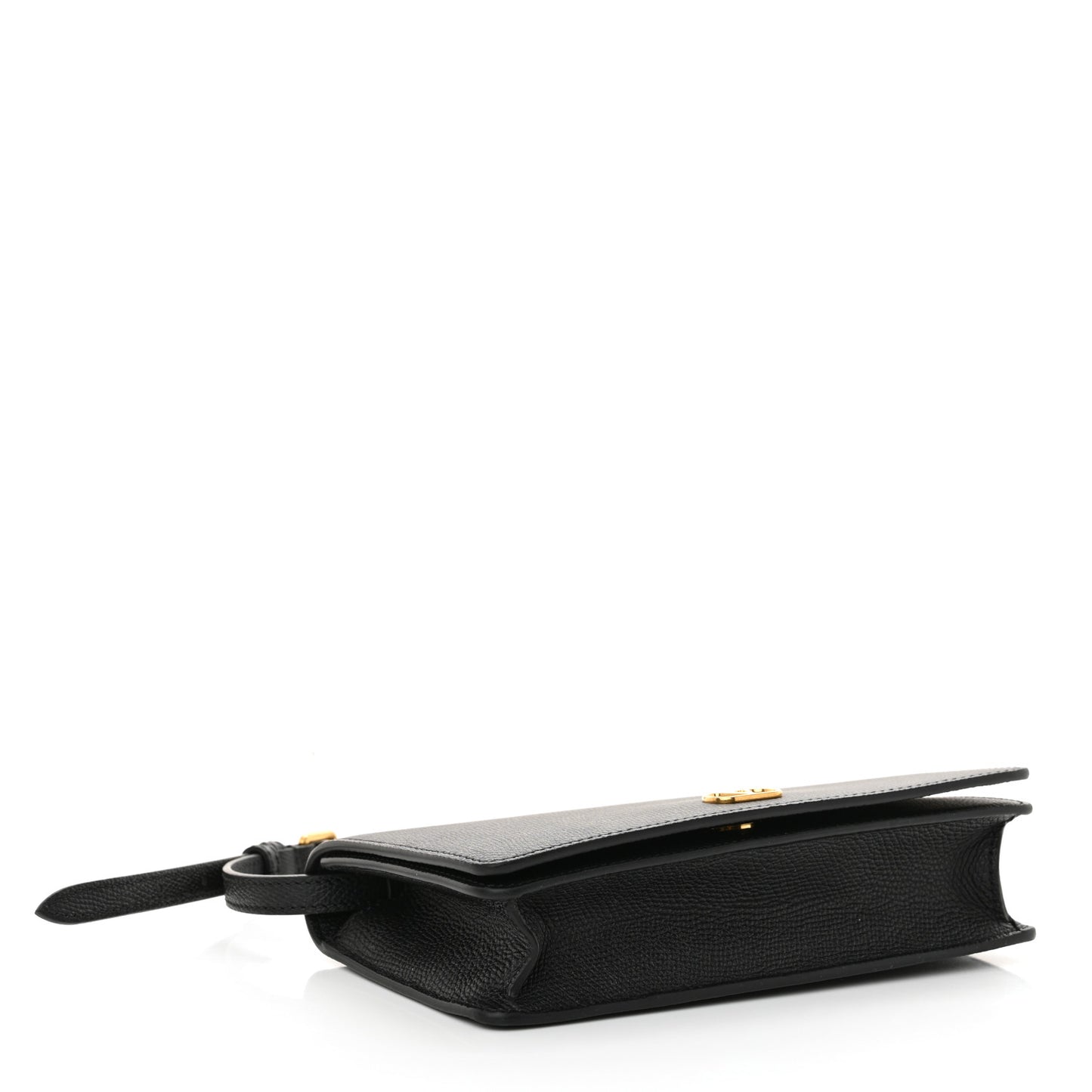 Grainy Calfskin Mini Vlogo Shoulder Bag Black