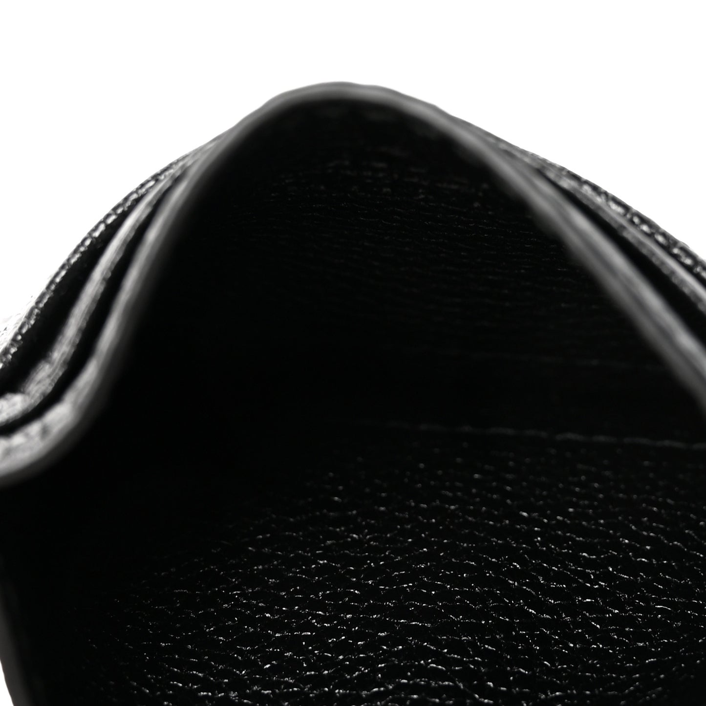 Grainy Calfskin Zumi Card Holder Black
