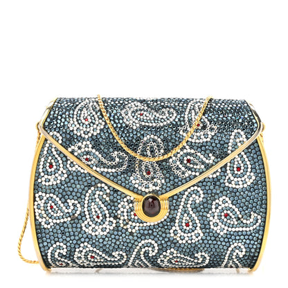 Judith Leiber Swarovski Crystal Paisley Minaudiere Clutch 1 of 16