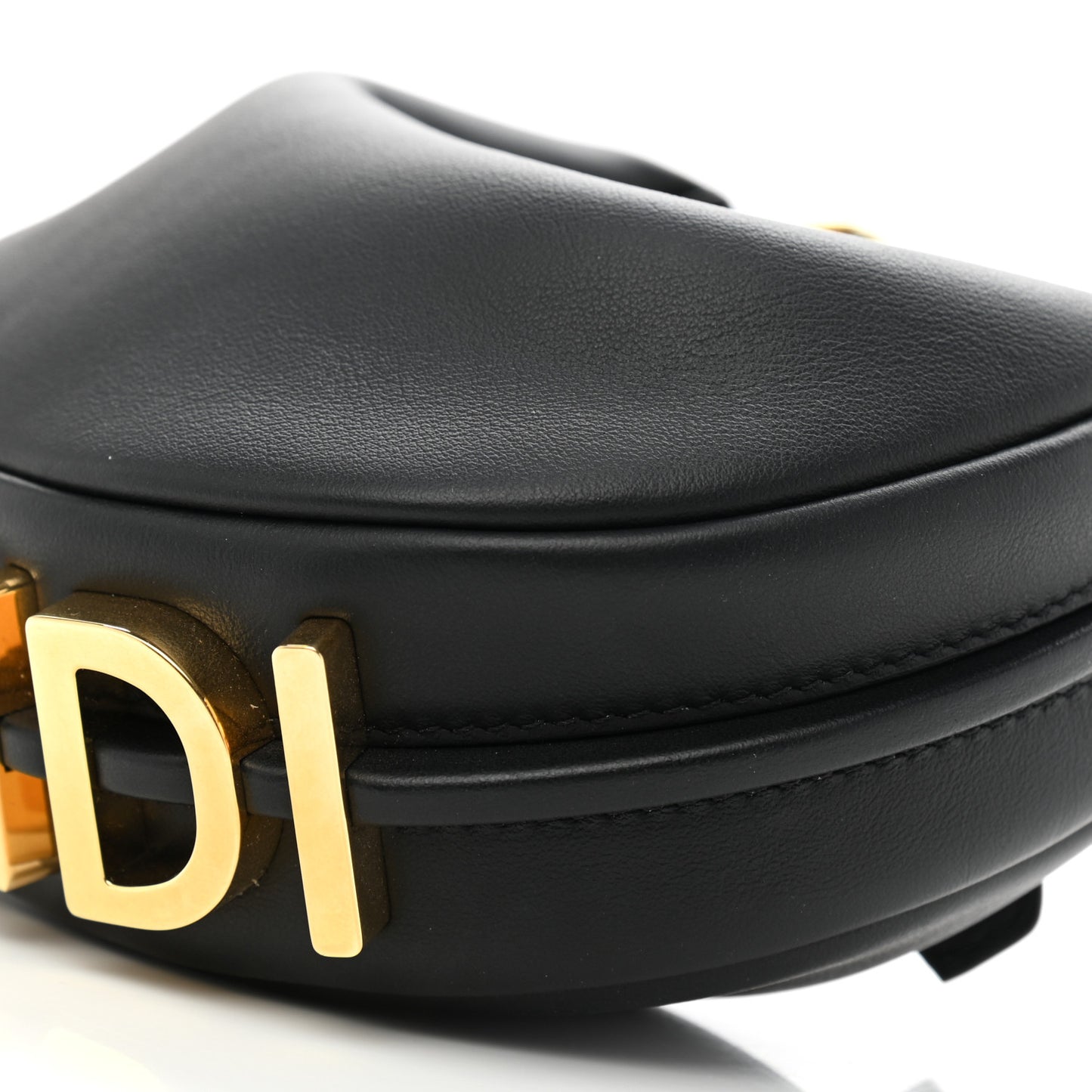 Vitello Grace Matte Nano Fendigraphy Hobo Charm Black