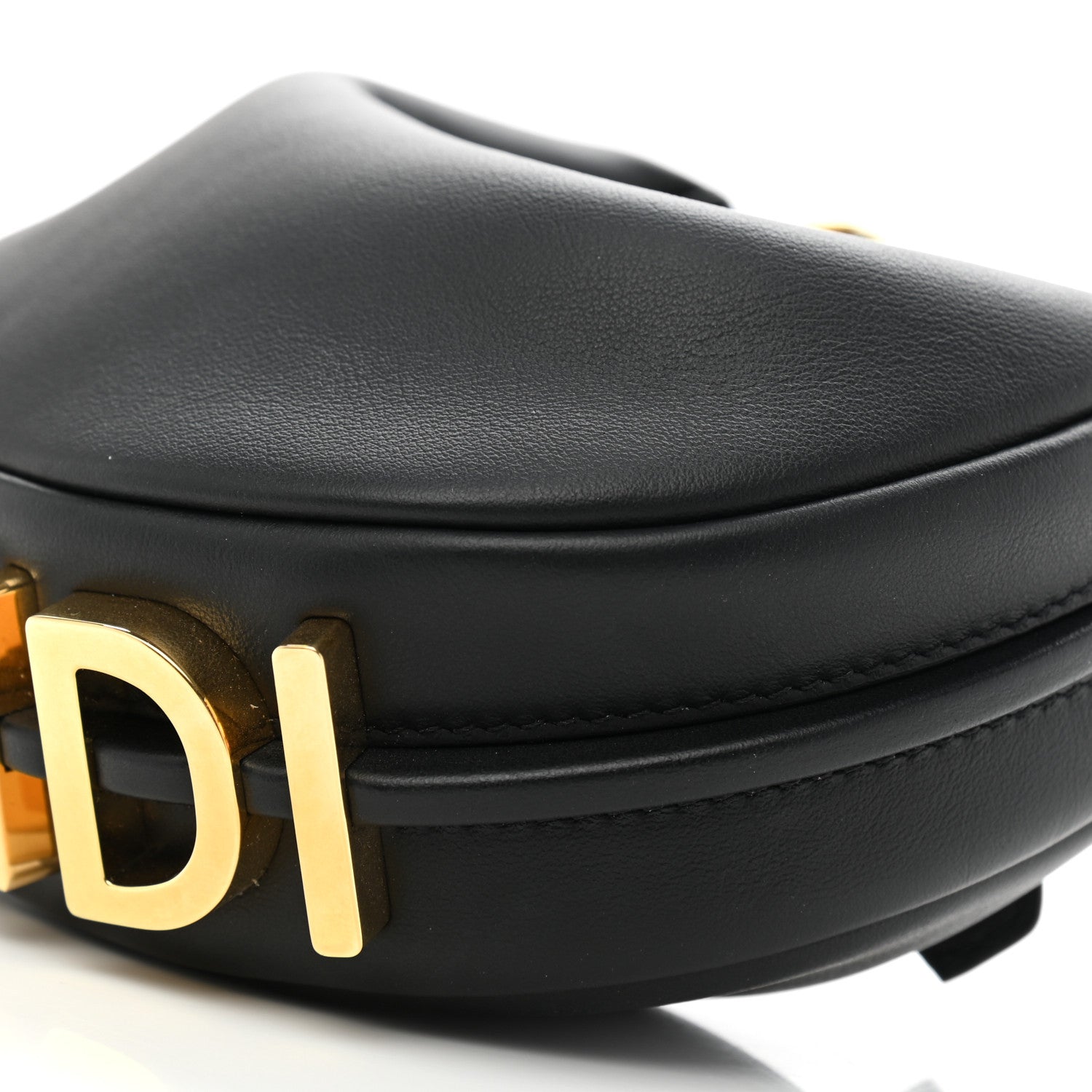 Fendi Vitello Grace Matte Nano Fendigraphy Hobo Charm Black 10 of 11