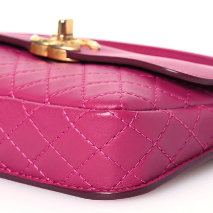 Chanel Calfskin Quilted Waist Bag With Coin Purse Fuchsia 10 of 11