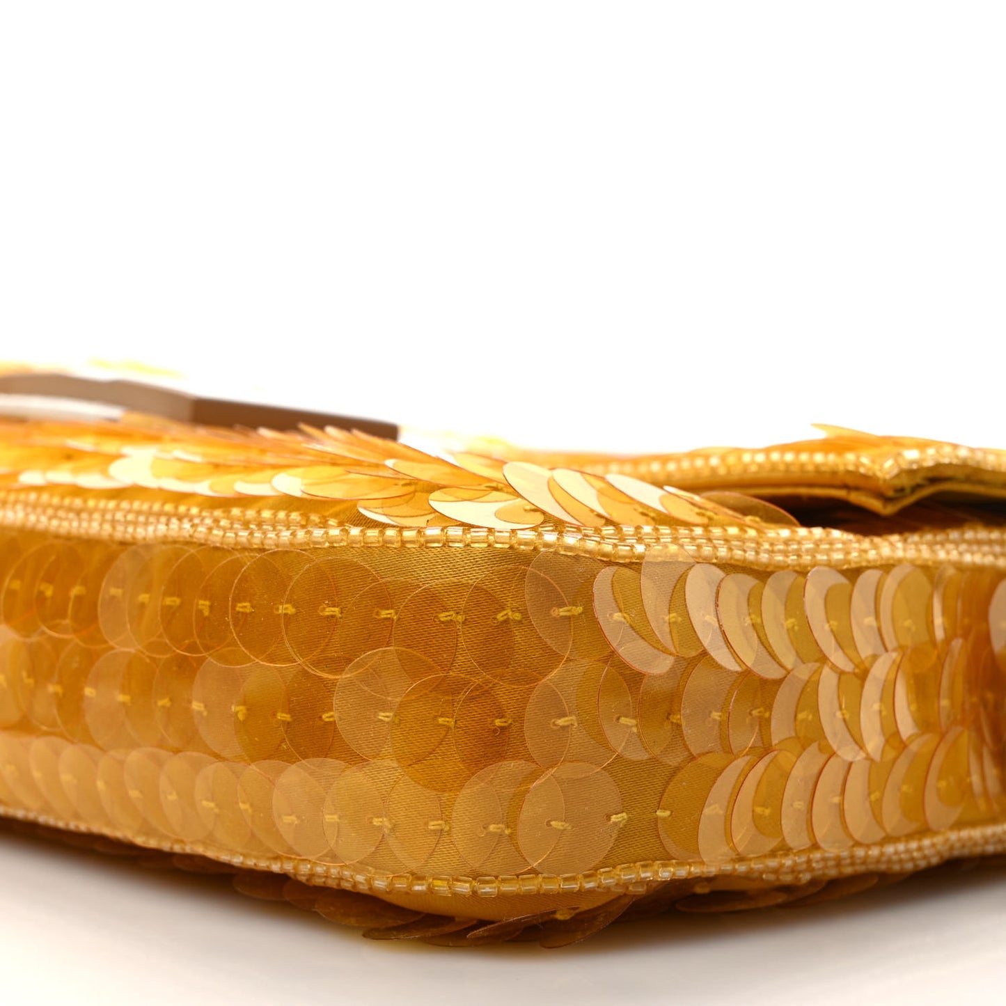 Satin Sequin Paillettes Elaphe Plexiglass Baguette 1997 Giallo Avorio