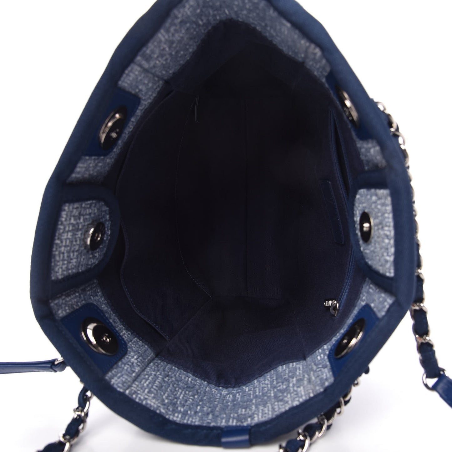 Woven Straw Raffia Mini Deauville Tote Blue