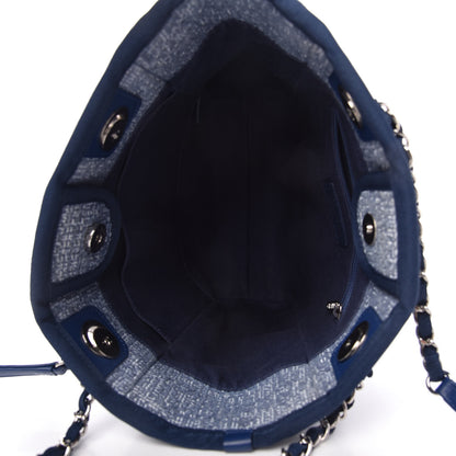 Chanel Woven Straw Raffia Mini Deauville Tote Blue 5 of 10