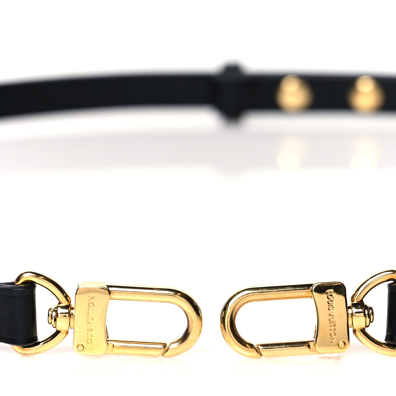 Louis Vuitton Leather Adjustable Shoulder Strap Black 3 of 4