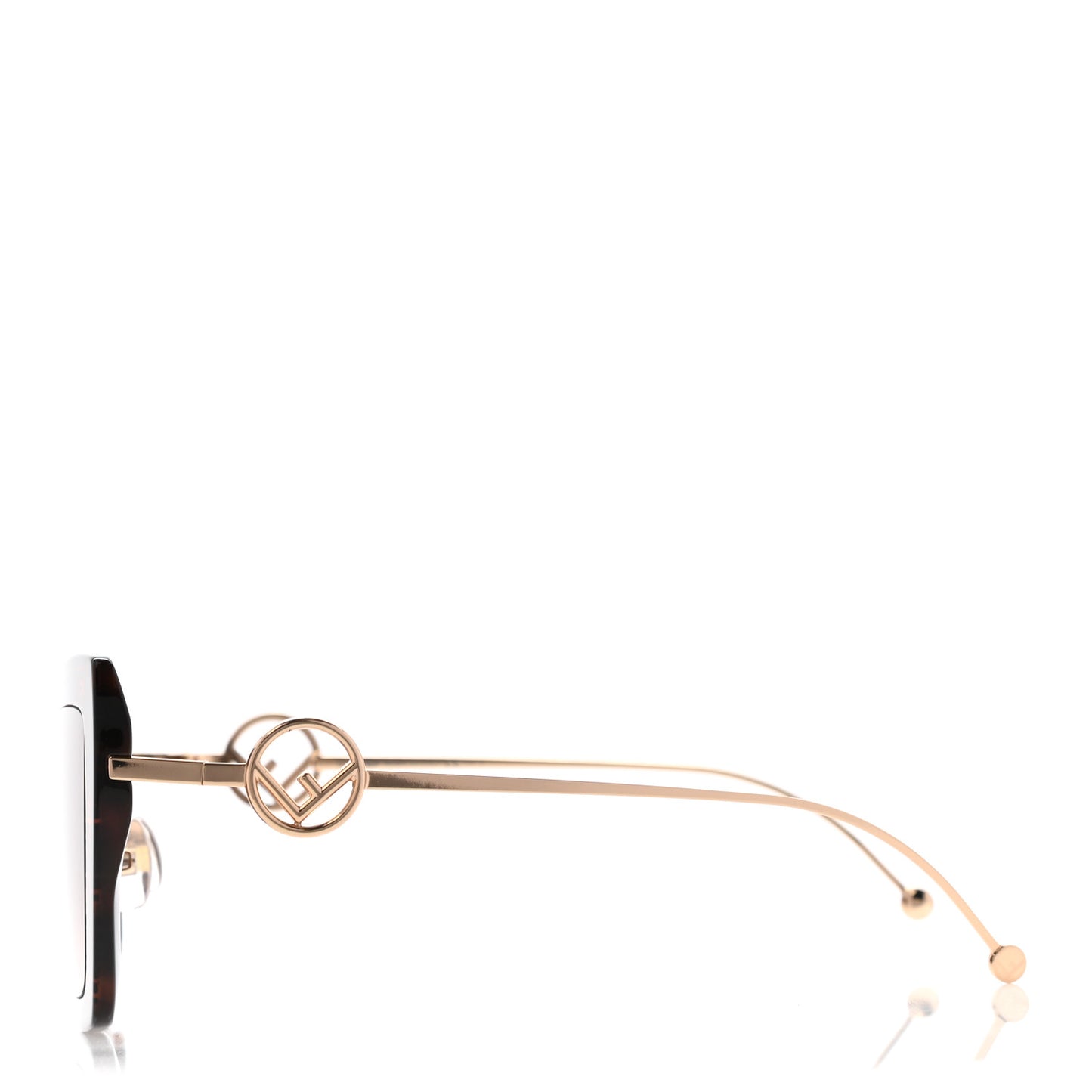 Acetate Metal F is Fendi FF Square Cat Eye Sunglasses FF 0424/F/S Havana