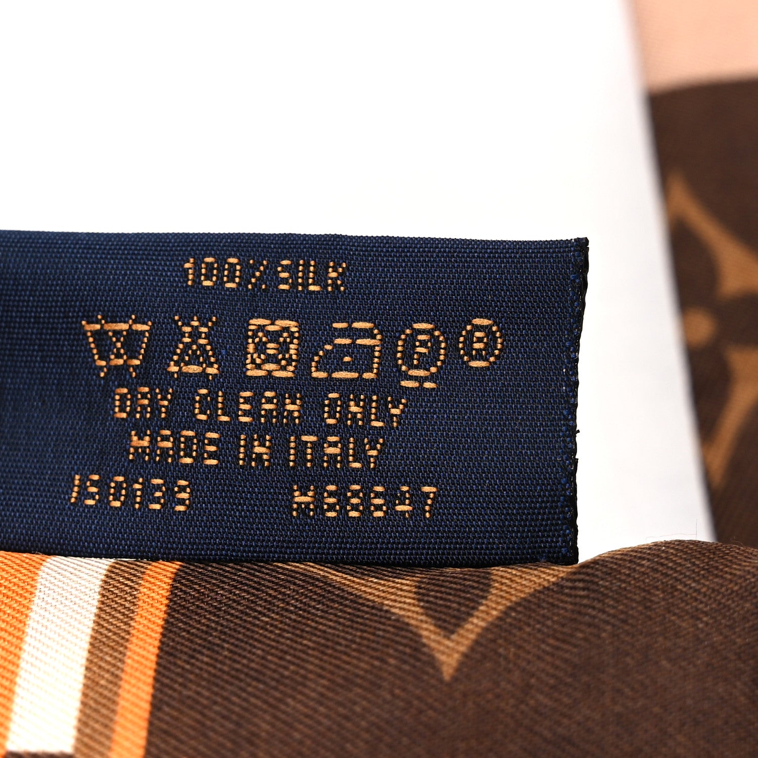 Louis Vuitton Silk Monogram Check Bandeau Beige 4 of 4