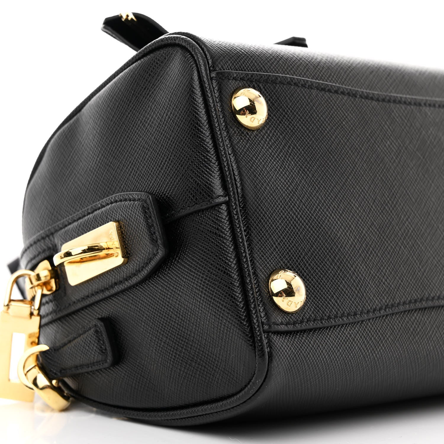 Prada Saffiano Lux Top Handle Crossbody Bag Black 10 of 11