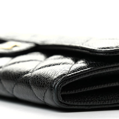 Chanel Caviar Quilted Large Gusset Flap Wallet Black 9 of 10