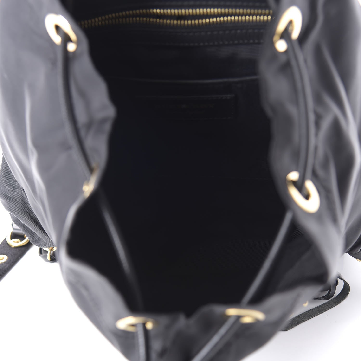 Burberry Nylon Medium Rucksack Runway Backpack Black Gold 4 of 9