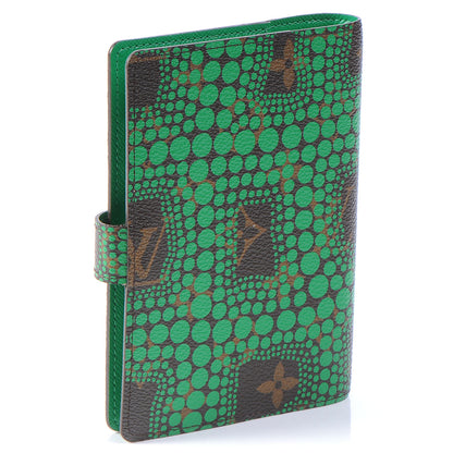 Louis Vuitton Monogram Kusama Town Small Ring Agenda Green 3 of 8